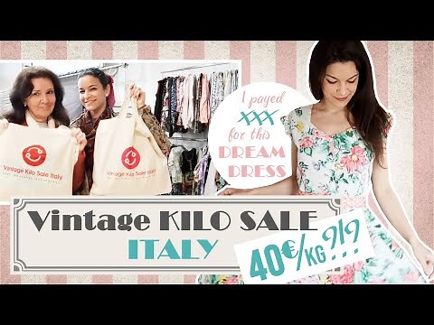 Shopping at the VINTAGE KILO SALE ITALY - Our Experience - VINTAGE CLOTHES HAUL + OUTFITS!