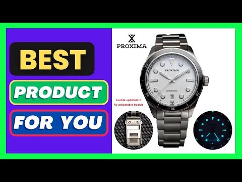 Proxima PX1697 39mm Men Watch White Enamel Dial Bubble Sapphire