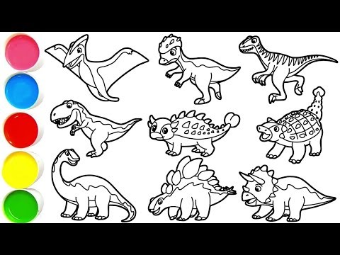 Draw Amazing Dinosaurs in 20 Minutes - Pteranodon, Pachycephalosaurus, Dilophosaurus, T-Rex & Others