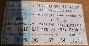 Apr 21, 1984: Yes at Hollywood Sportatorium Hollywood, Florida, United States | Concert Archives