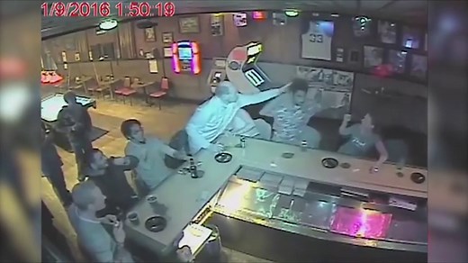 Woman sets man's hair on fire to amusement of bar friends