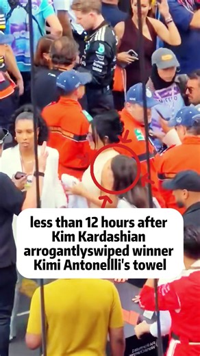 Less Than 12 Hours After Kim Kardashian Was Accused Of Taking Kimi Antonelli’s Towel During A Viral Paddock Moment 👀🏎️🔥 The Incident Quickly Exploded Across Social Media, With Fans Debating What Really Happened And Whether The Controversy Was Being Blown Out Of Proportion 😳✨ #KimKardashian #KimiAntonelli #F1 #Formula1 #CelebrityNews
