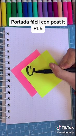 Ideas creativas para portadas de cuadernos con post it