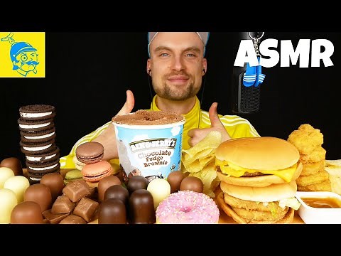 ASMR fast food and sweets party 🥳 (English subtitles) - GFASMR