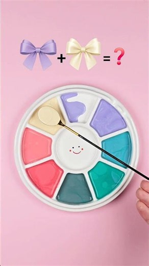 4 New Colors Created by Mixing Green, Blue, Pink, Cream & Lilac #colorpalette #colormixing #asmr