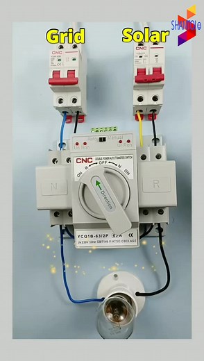 1M views · 10K reactions | Double Power Auto Transfer Switch #grid #solar#generator #electrical #fyp | Elektrisista | Facebook