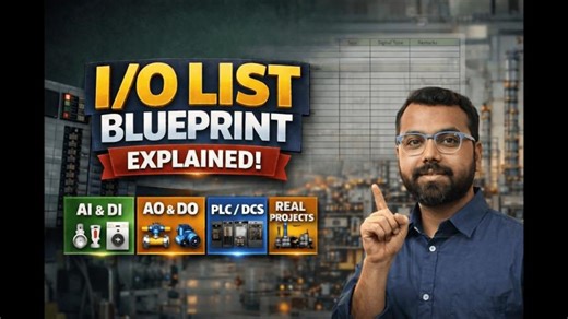I/O List Blueprint Explained 🔥 | Complete Instrumentation Guide for Beginners Engineers | Electrical and Automation