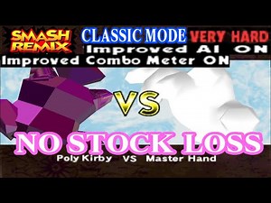 Smash Remix - Classic Mode Gameplay with Polygon Kirby (VERY HARD) No stock loss