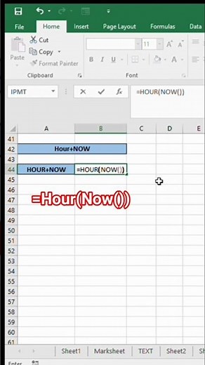 Hour+Now Formula in excel #shorts #short #shortvideo #shortsfeed #shortsviral #shortsyoutube #excel