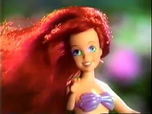 TYCO 1992 Beautiful Hair Ariel Doll Commerical