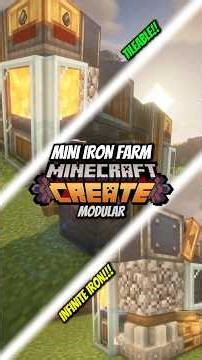 Tileable Mini Iron Farm Minecraft Create #minecraft #createmod