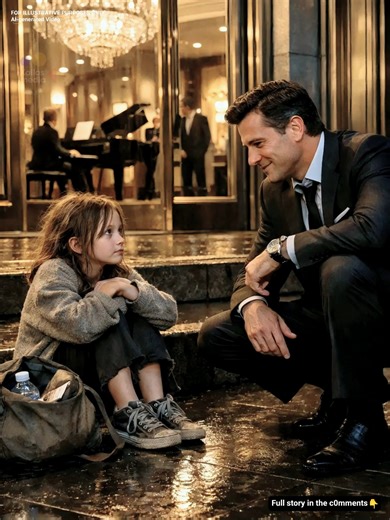 “If You Can Play the Piano, I’ll Adopt You.” The millionaire said it mockingly to a homeless girl—never expecting what happened next. She sat on the cold stone steps outside a luxury hotel, arms wrapped around her knees as people streamed past without slowing down. The little girl wasn’t begging. She wasn’t crying. She was listening. Through the glass doors, soft piano music drifted from the lobby—warm, delicate, and impossibly distant. To her, it felt like another world entirely. Then a black l