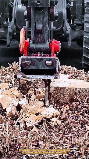This Hydraulic Stump Splitter Tool Removes Tree Roots In 30 Seconds #tools #forestry #heavyequipment