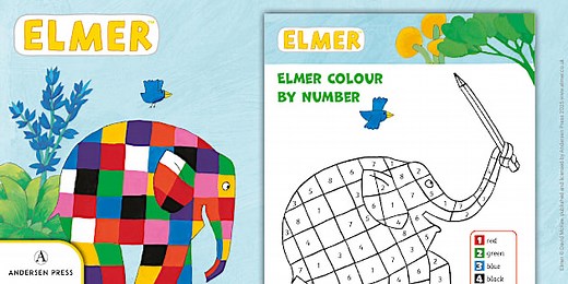 Elmer: Colour by Number Activity Sheet