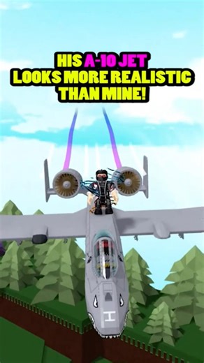 Roblox Build a Boat for Treasure His A-10 Warthog Jet is more realistic than mine! #babft #roblox
