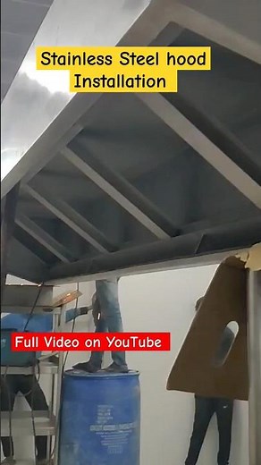 How to install a stainless steel hood | Commercial Kitchen hood Exhaust System | Dahal Kitchen
