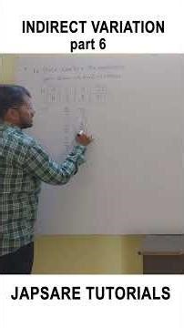Indirect variation for class 8-10 #maths #automobile #chemistry