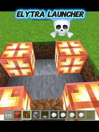 Minecraft Elytra Launcher 💀 #minecraft #shortfeed #viral