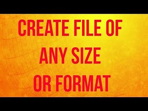 [HACK]HOW TO CREATE FAKE FILE OF ANY SIZE OR FORMAT!!! ||PGTECH||