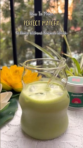 How To Make Perfect Matcha at Home Without Bamboo Whisk use Electric Frother #matcha #recipe #latte