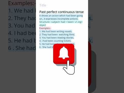 Past perfect continuous tense structure and examples