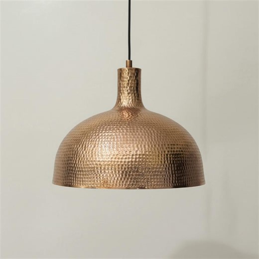 Copper Pendant Light – Handcrafted Hammered Hanging Ceiling Light for Kitchen & Dining - Etsy