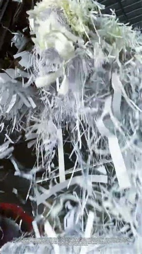 Skilled Woman Operator Using Forklift Shake to Dump Shredded Paper