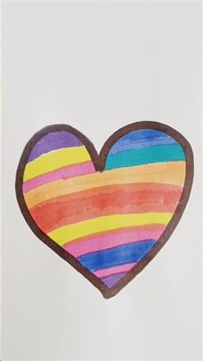 🎨 ¡Cómo dibujar un Corazón Arcoíris súper fácil! ❤️🧡💛💚💙💜