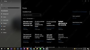 Windows 10 Build 17083 : Konfigurasi Font Melalui Settings