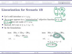 [OR1-Modeling] Lecture 4: Nonlinear Programming #9 Linearizing products 1B, 1C, and 1D