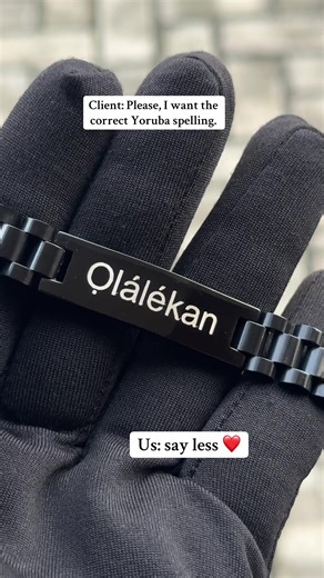 Custom Yoruba Name Bracelets with Accurate Engravings
