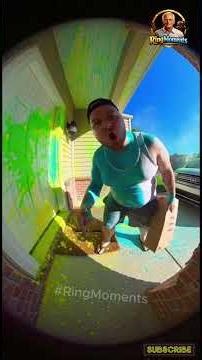 He Came Back For Revenge... But Got a Colorful Surprise! 🟢😱 (Caught on Ring Camera)