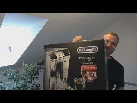 Unboxing of the DeLonghi ECAM 656.85.MS PrimaDonna Elite Experience fully automatic coffee machine