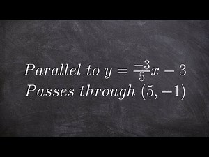 How to write the equation of a line parallel to another through a point