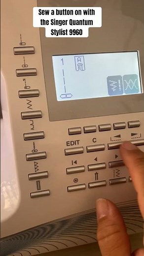Sew a Button with the Singer Quantum Stylist 9960 #sewingtips #hairbows #smallbusiness #scrunchies