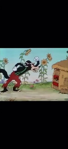 Disneys The 3 Little Pigs The Big Bad Wolf Huff And Puff And Blows Gaston In
