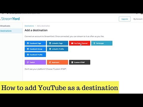 How To Connect Your YouTube Channel to StreamYard And Create A Broadcast