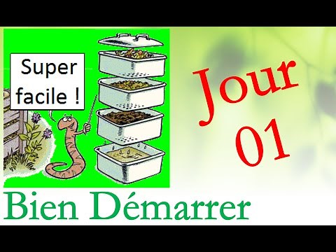 Lombricompostage facile - Démarrage d'un lombricomposteur Jour 1