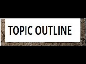 Topic Outline
