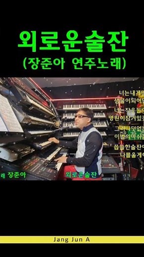 외로운술잔. 장준아.연주.노래.#전자올겐연주