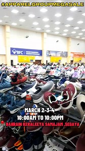 1.5K views · 197 reactions | Apparel Group Mega Sale is Back! Get above 80% OFF on fashion & sports footwear, clothing, handbags, accessories and much more for men, ladies and kids! Rush to the Bahrain Keraleeya Samajam, Segaya between 2nd to 4th March, 10am-10pm.  shorturl.at/orxSU #ApparelGroupMegaSale Don't be slow because prices are low! See you there! | Bahrain Goodvibes | Facebook