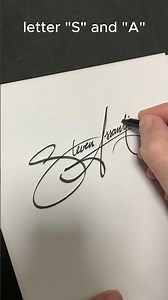 How to write the letter“S"and "A" #signature calligraphy lettering #viral #art#signatureideas