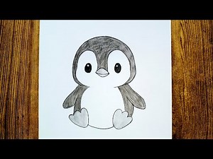 Cute Penguin Drawing Easy Step by Step | Pencil Drawing for Beginners
