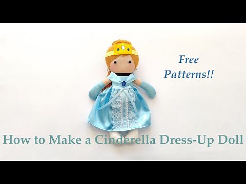 シンデレラの着せ替え人形の作り方 （型紙 ＆ お笑い劇場付き）