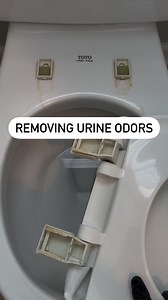 If you need to remove the smell of urine around your toilet, try this! First, make sure to remove it seat and clean around the hinges. Second, try this urine remover from Clorox is formulated to eliminate odors not mask them. #toiletclean #clorox #toiletcleaningtips | Zapata’s Cleaning Services