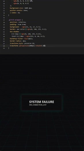 Cyberpunk Glitch Text Animation HTML CSS ASMR Coding