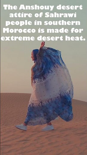 "Elegant Power of the Desert: Traditional Moroccan Sahrawi Women's Attire | Daraa & Litham Culture"