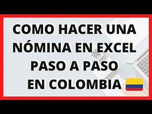 🔴 HOW TO CREATE A PAYROLL IN ✓ EXCEL STEP BY STEP COLOMBIA