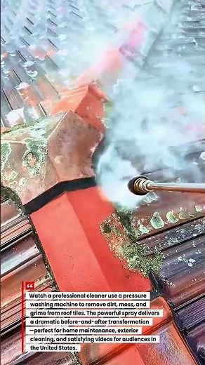 Pressure Washing Roof Tiles | Satisfying Before & After Cleaning