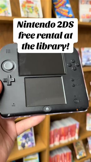 Rent a Nintendo 2DS for free with your library card! We have a collection of great games to checkout too. #nintendo #SuperMario #pokemon #libraries | Collinsville Memorial Library Center | Facebook